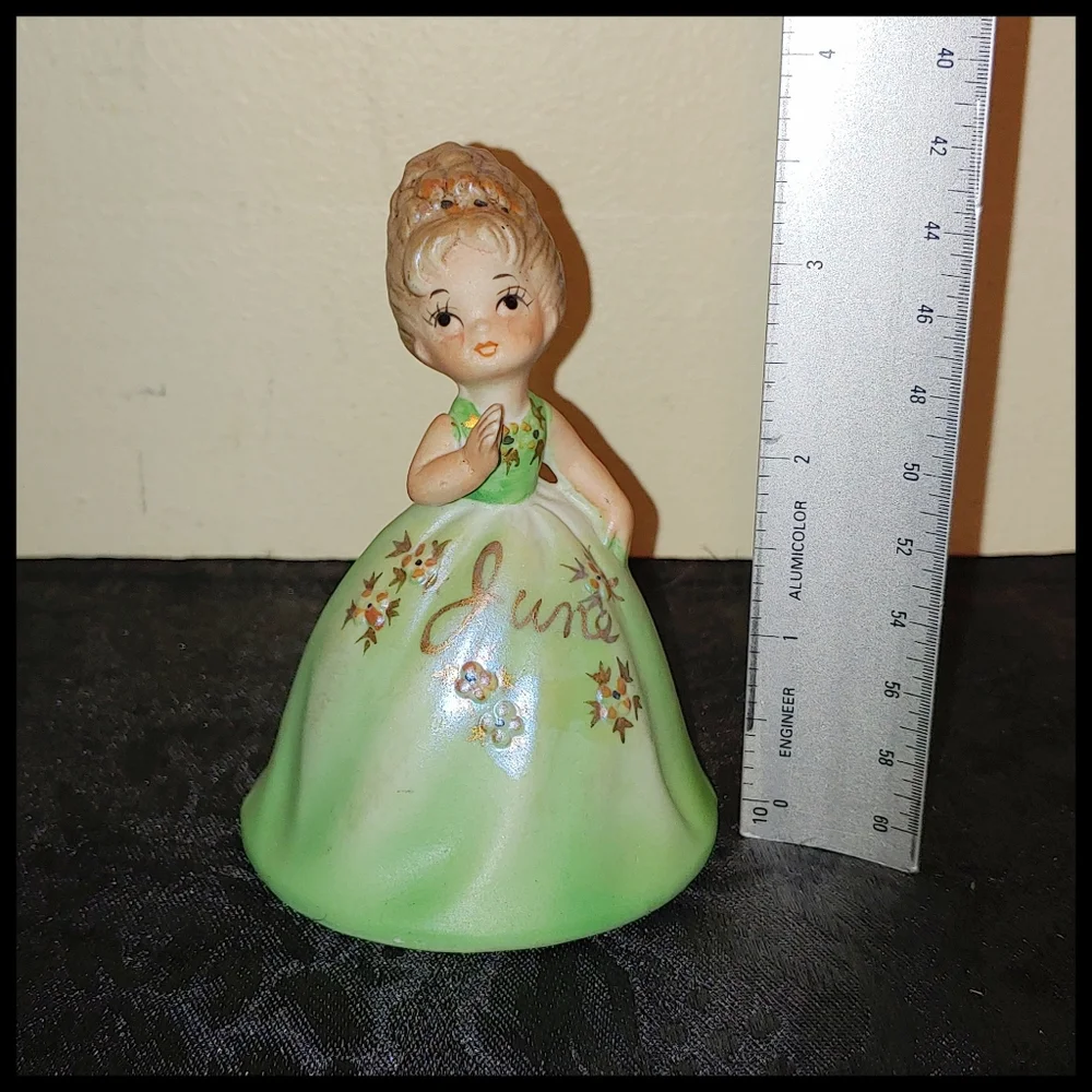 Vintage June Lady Porcelain Bell